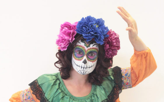 Lady in day of the dead mexican facepaint